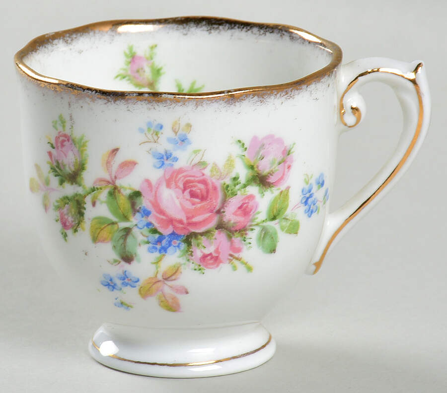Moss Rose Footed Demitasse Cup by Roslyn (England)-1