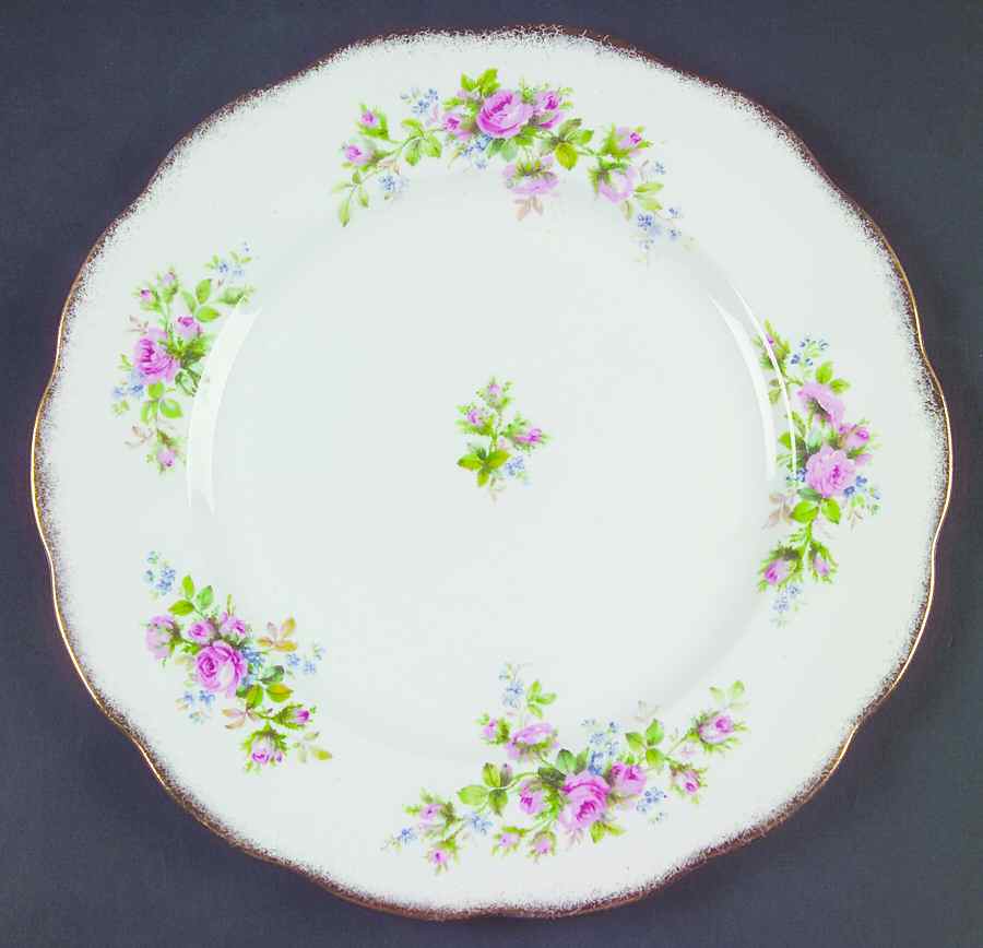 Moss Rose Dinner Plate by Roslyn (England)-1