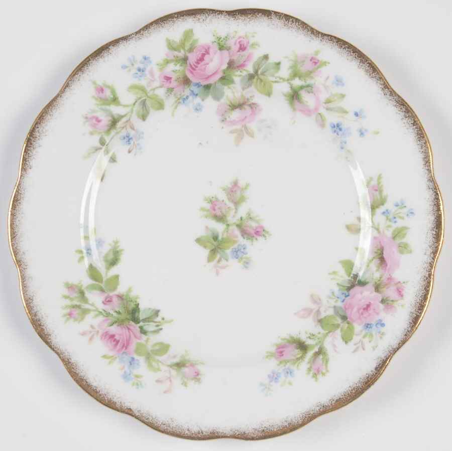 Moss Rose Bread & Butter Plate by Roslyn (England)-1