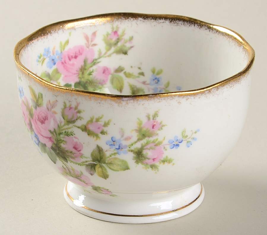 Moss Rose Open Sugar Bowl by Roslyn (England)-1