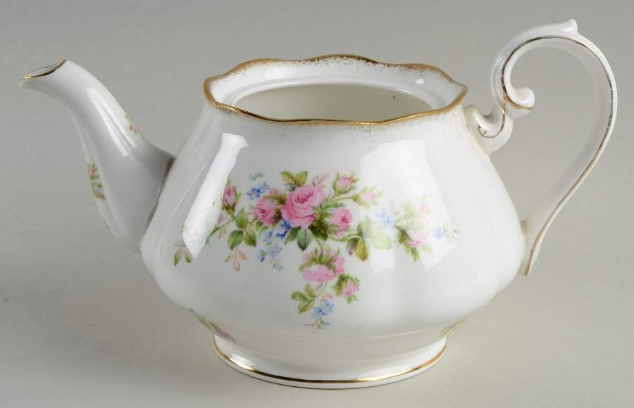Moss Rose Teapot No Lid by Roslyn (England)-1