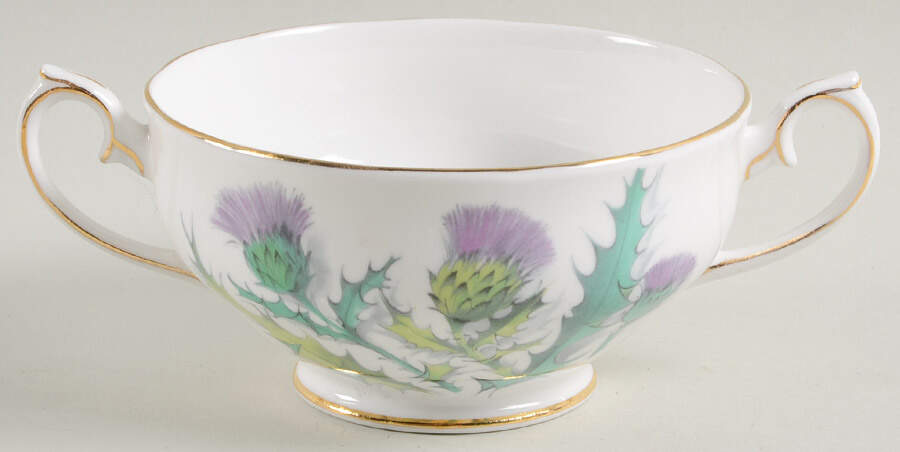 Queen O'Th' Highlands Footed Cream Soup Bowl by Roslyn (England)-1