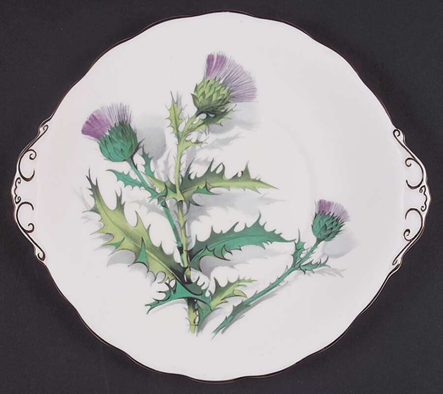 Queen O'Th' Highlands Handled Cake Plate by Roslyn (England)-1