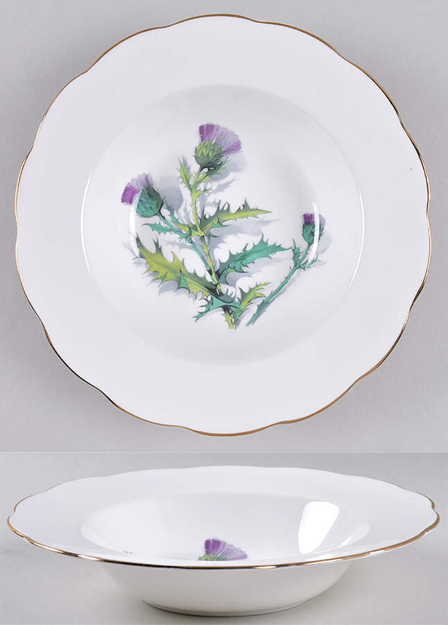Queen O'Th' Highlands Rim Soup Bowl by Roslyn (England)-1