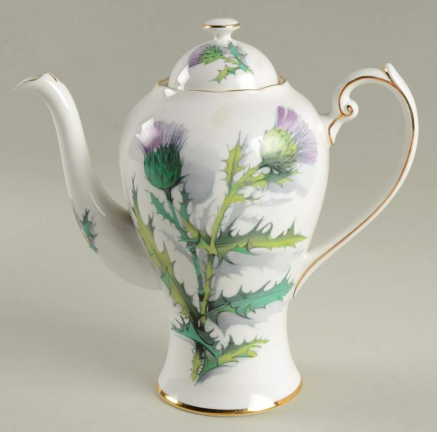 Queen O'Th' Highlands Coffee Pot & Lid by Roslyn (England)-1