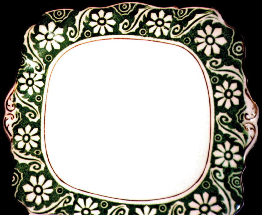 RLY3 Handled Cake Plate by Roslyn (England)-1