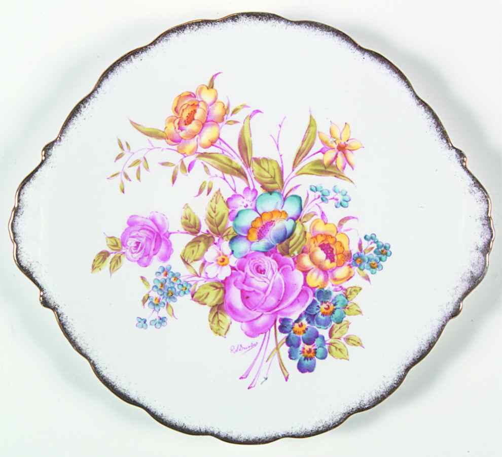 Sunningdale Handled Cake Plate by Roslyn (England)-1