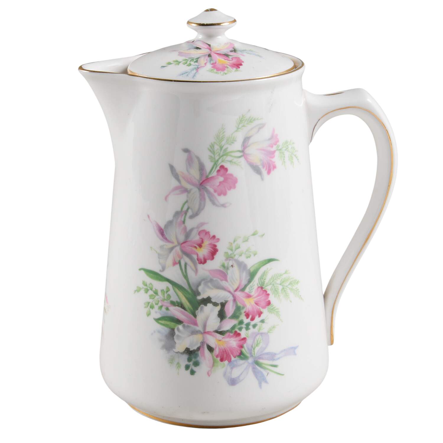 Sweet Romance Chocolate Pot & Lid by Roslyn (England)-1