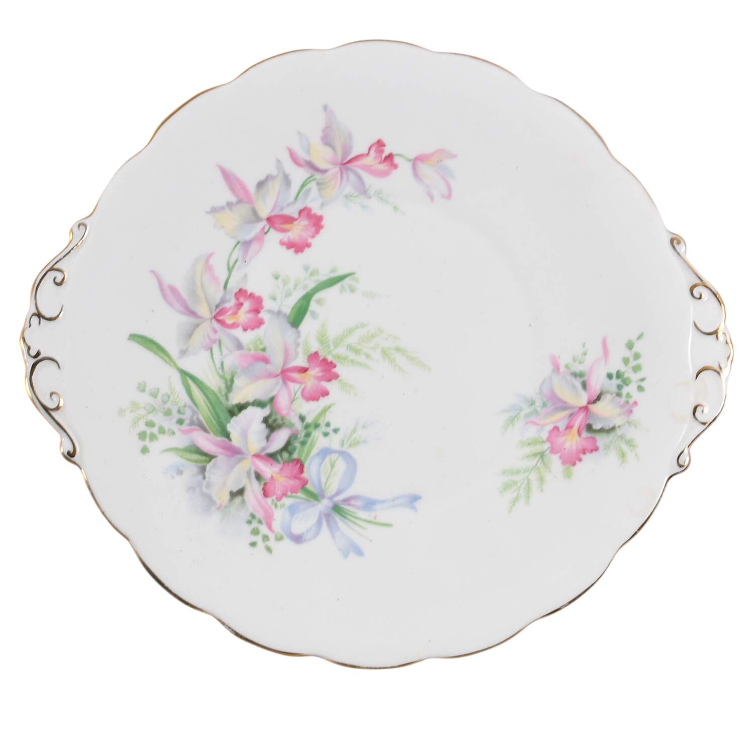 Sweet Romance Handled Cake Plate by Roslyn (England)-1