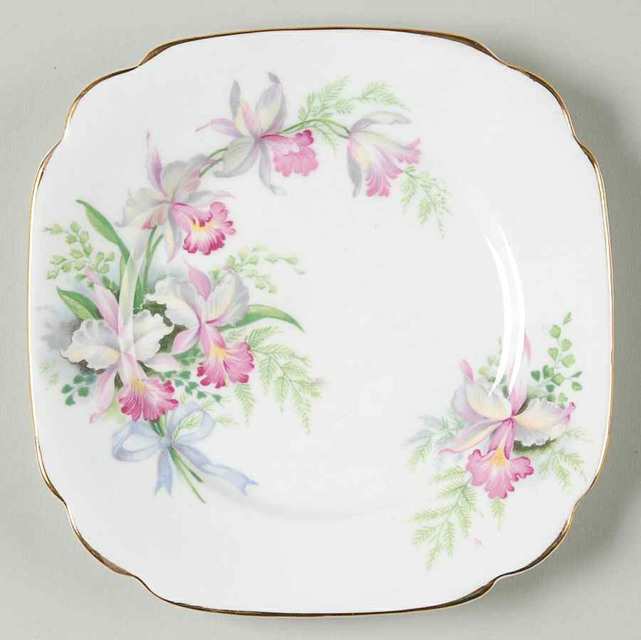 Sweet Romance Square Bread & Butter Plate by Roslyn (England)-1