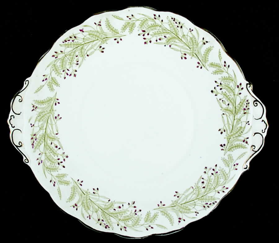 Whispering Grass Handled Cake Plate by Roslyn (England)-1
