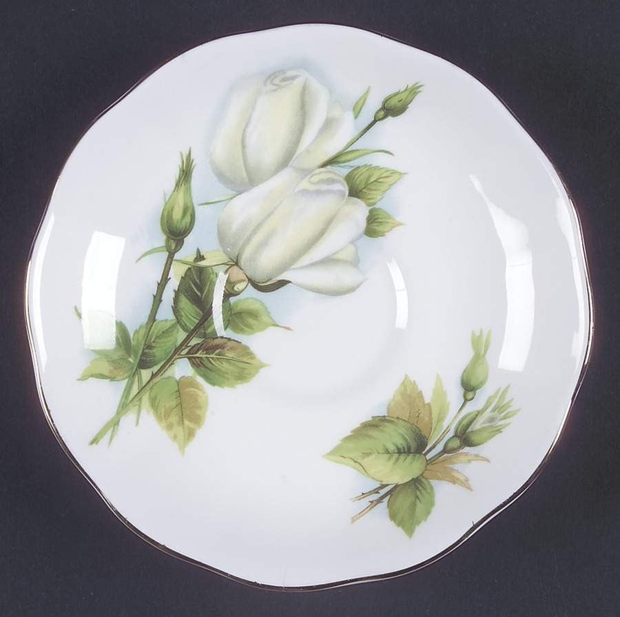 Wheatcroft Roses (England) Saucer for Footed Cup by Roslyn (England)-1
