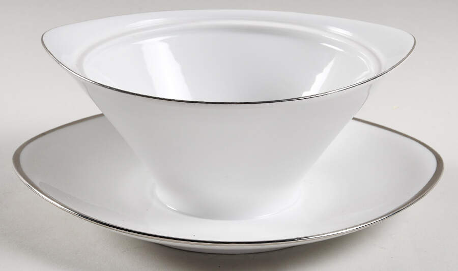 Royal Platinum Gravy Boat w/Attached Underplate No Lid by Royal Magnus-1