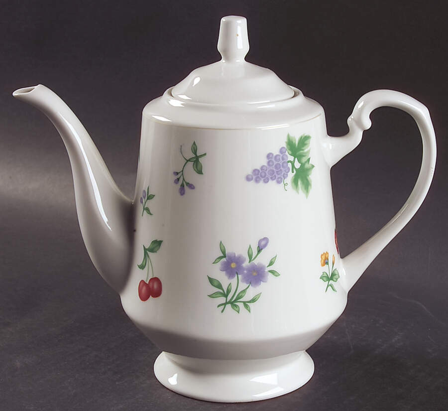 Chelsea (No Trim, Mustard Ring) Coffee Pot & Lid by Royal Majestic-1