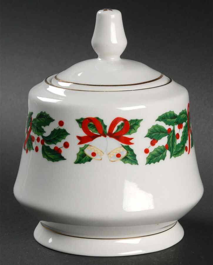 Christmas Joy Sugar Bowl & Lid by Royal Majestic-1