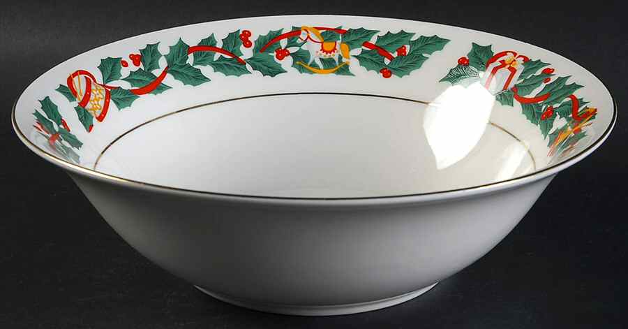 Christmas Eve 9" Round Vegetable Bowl by Royal Majestic-1