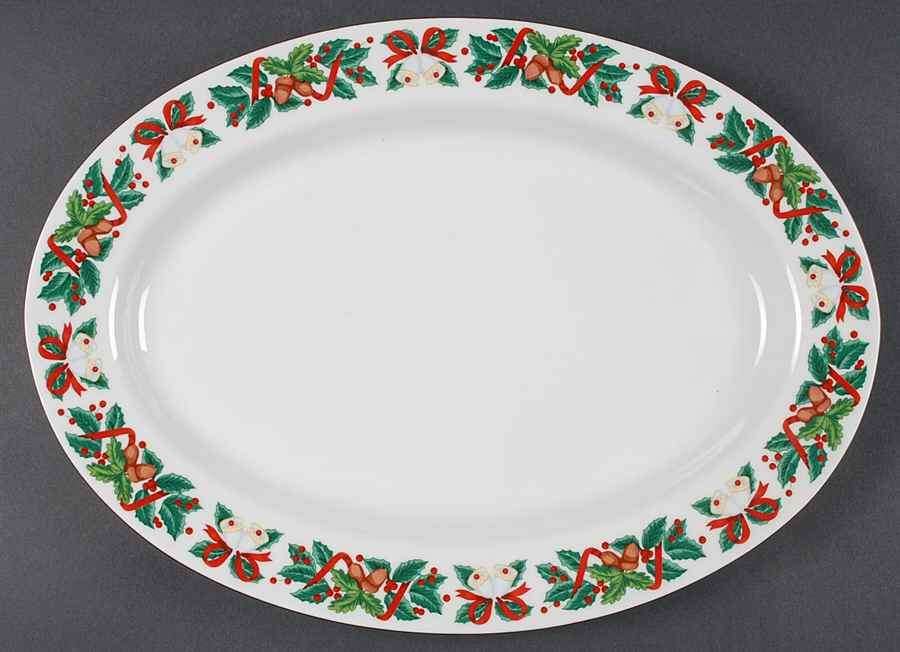 Holiday Cheer 14" Oval Serving Platter by Royal Majestic-1