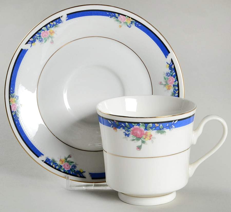 Morning Rose Footed Cup & Saucer Set by Royal Majestic-1