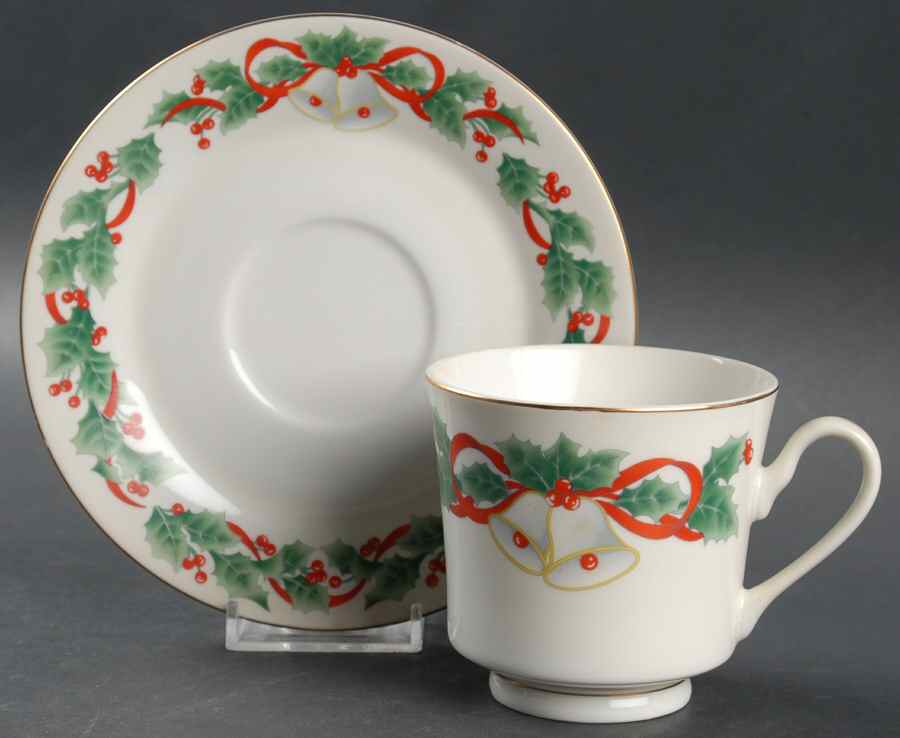 Noel Footed Cup & Saucer Set by Royal Majestic-1