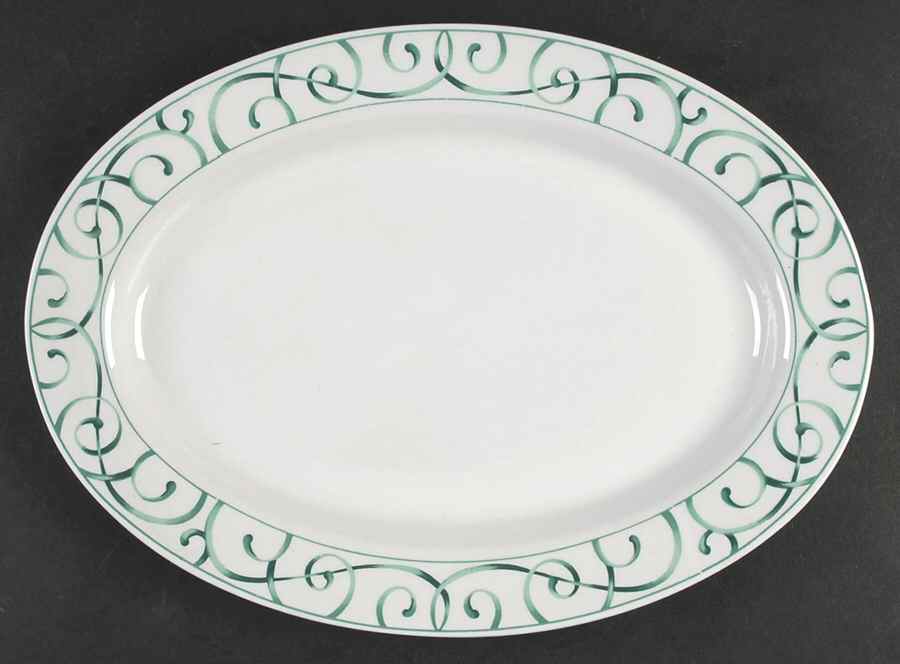 Vienna Green 14" Oval Serving Platter by Royal Majestic-1