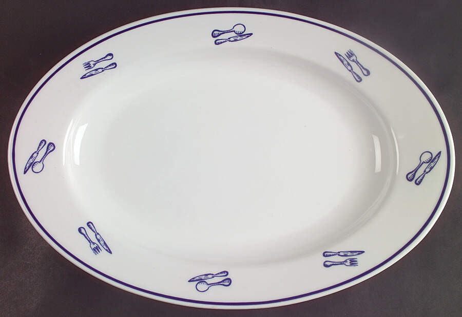 Dinnertime 15" Oval Serving Platter by Rosanna-1