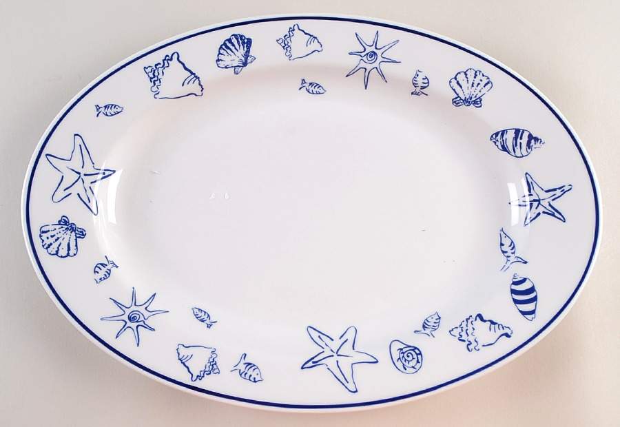 Elliot Bay 15" Oval Serving Platter by Rosanna-1