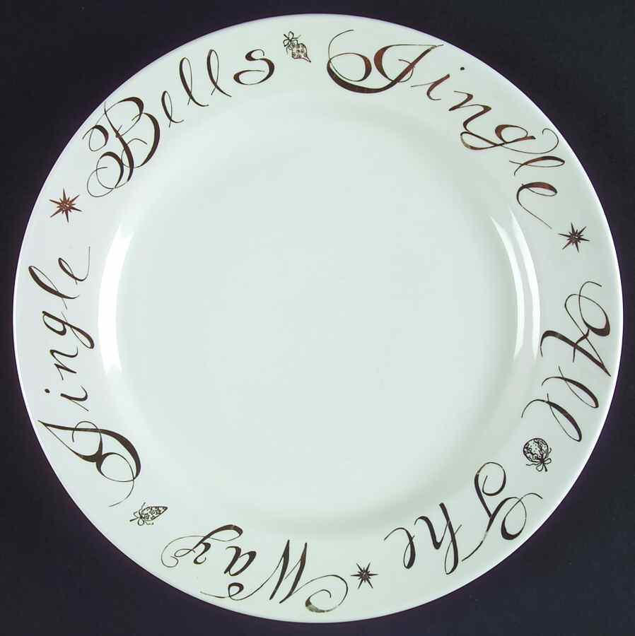 Jingle Bells Dinner Plate by Rosanna-1