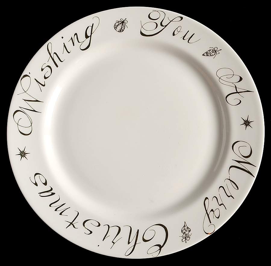 We Wish You A Merry Christmas Dinner Plate by Rosanna-1