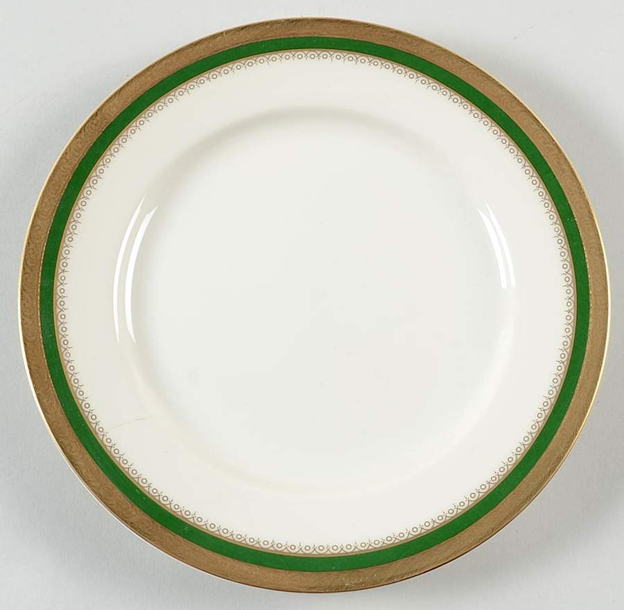 Buckingham Green and Gold Salad Plate by Ranmaru-1