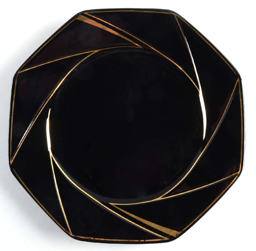 Crystalline Black Dinner Plate by Ranmaru-1