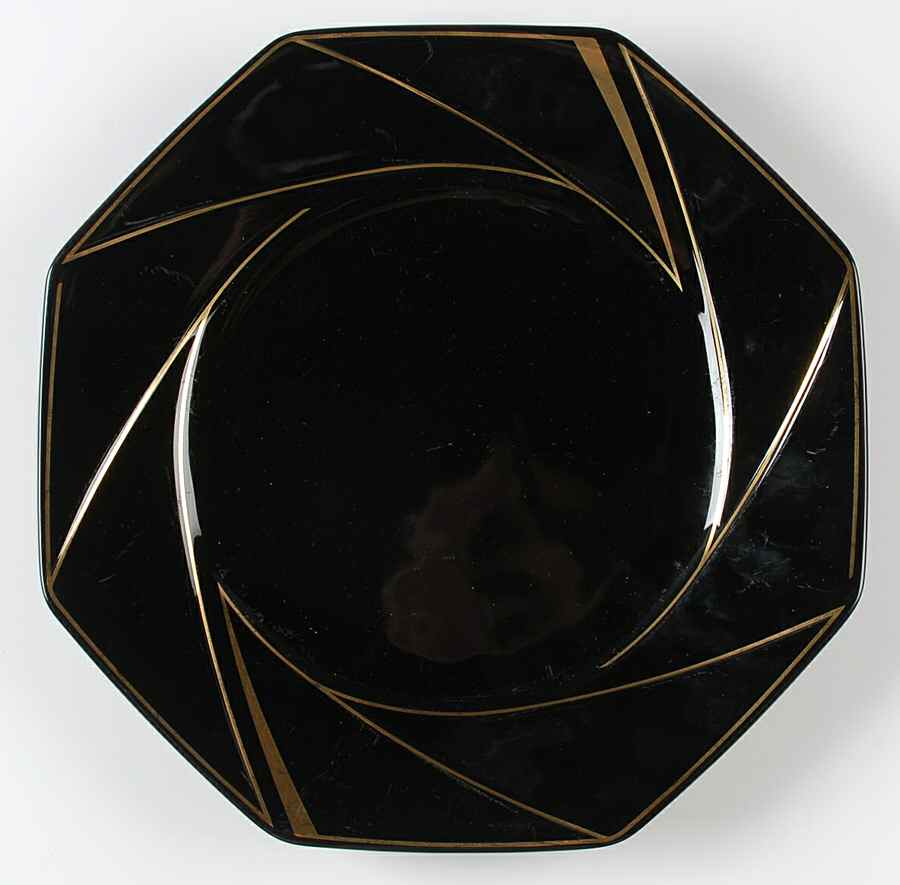 Crystalline Black 11" Chop Plate (Round Platter) by Ranmaru-1