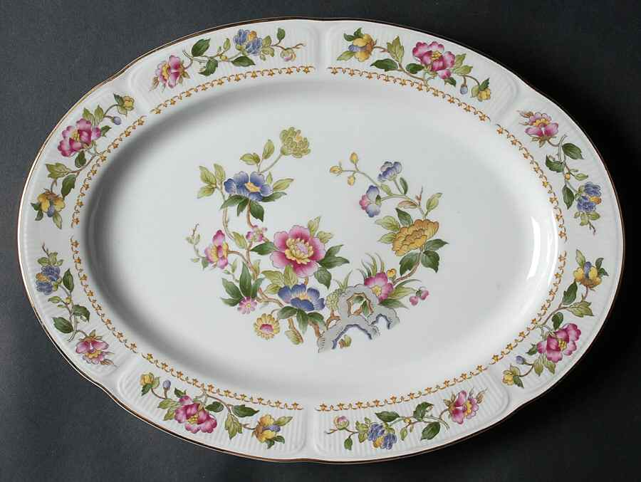 Fleur De Paradis 14" Oval Serving Platter by Ranmaru-1