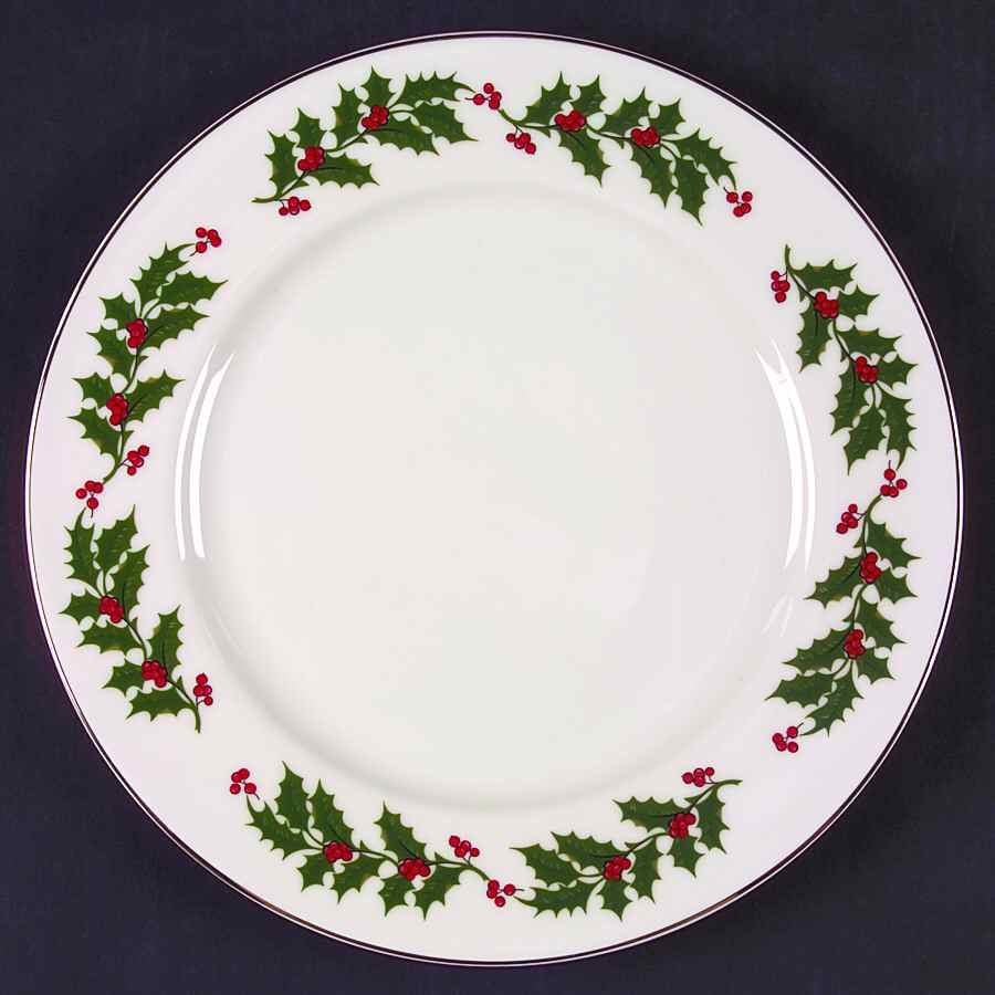 Ivory Holly Dinner Plate by Ranmaru-1