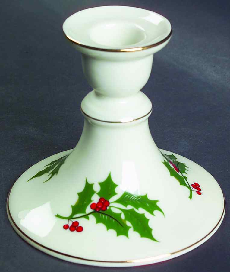 Ivory Holly 3" Candlestick by Ranmaru-1