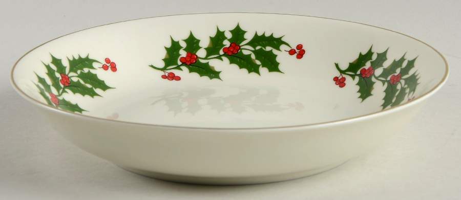 Ivory Holly Coupe Soup Bowl by Ranmaru-1