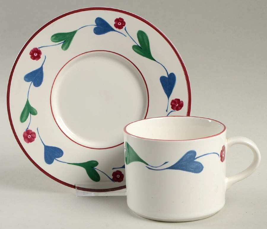 Mary's Garden Flat Cup & Saucer Set by Ranmaru-1