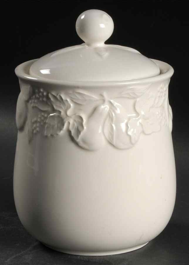 Orchard White Medium Canister & Lid by Ranmaru-1