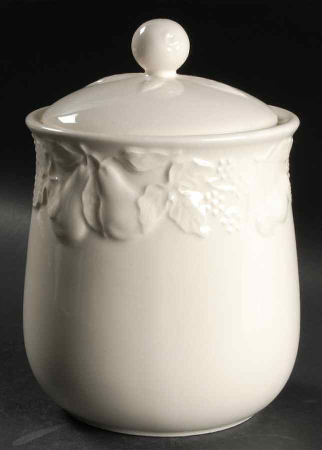 Orchard White Large Canister & Lid by Ranmaru-1