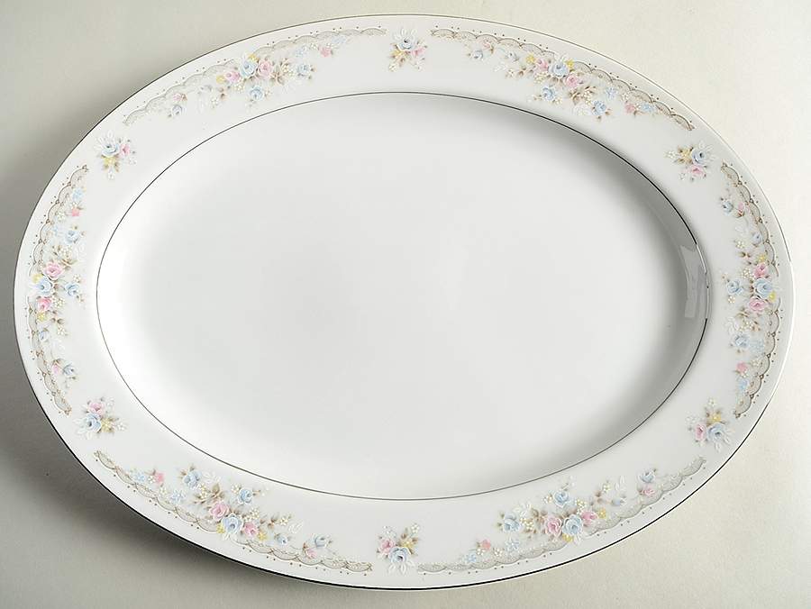 Rose Point 14" Oval Serving Platter by Ranmaru-1