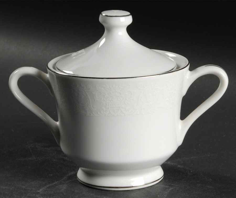 Silver Lace Sugar Bowl & Lid by Ranmaru-1