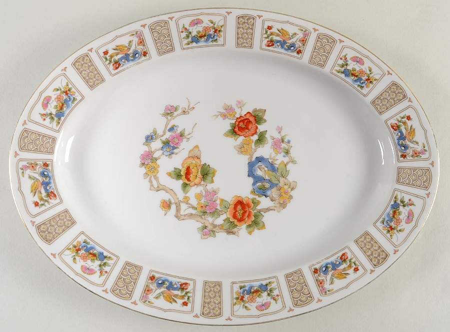 Spring Moon 14" Oval Serving Platter by Ranmaru-1