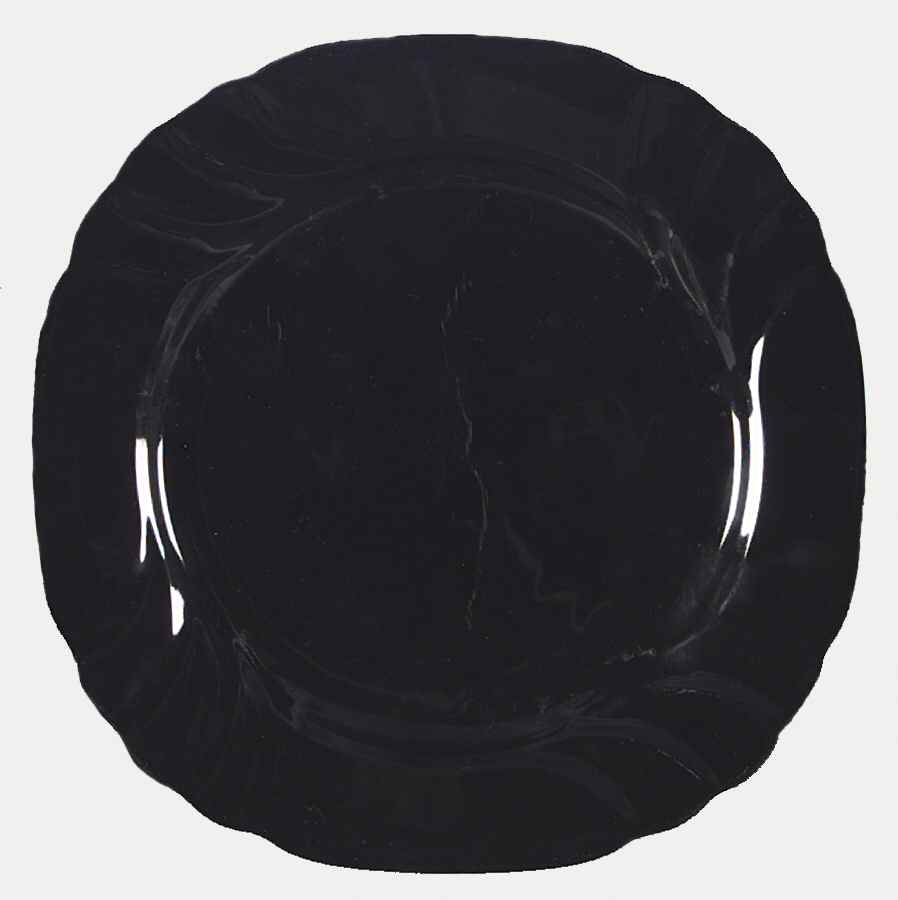 Wave Black Dinner Plate by Ranmaru-1