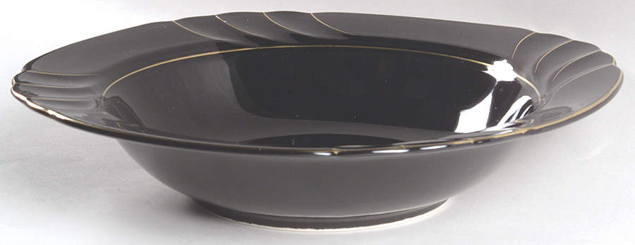 Wave Golden Black 10" Round Vegetable Bowl by Ranmaru-1