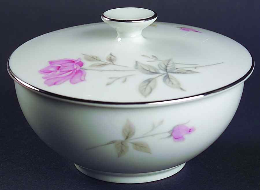 Arbor Rose Sugar Bowl & Lid by Rose (Japan)-1