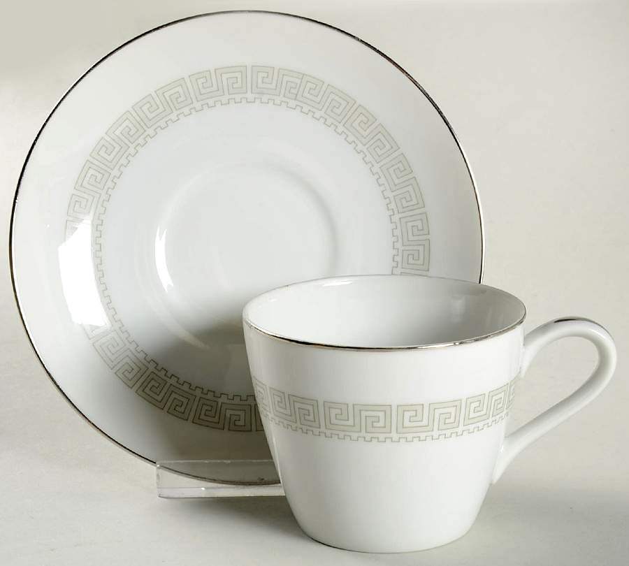 Banfield Flat Cup & Saucer Set by Rose (Japan)-1