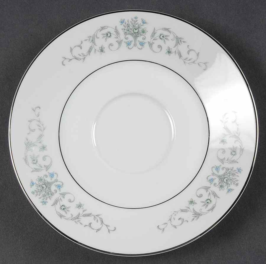 Bordeaux Blue and Gray Saucer by Rose (Japan)-1