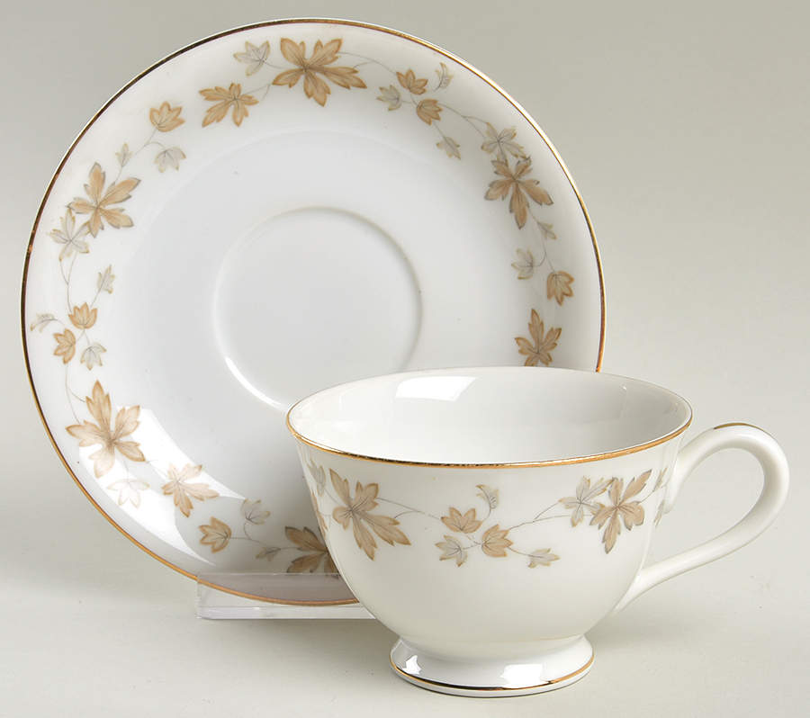 Brierly Footed Cup & Saucer Set by Rose (Japan)-1