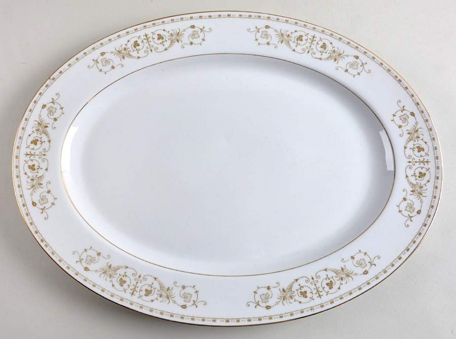 Caledonia 16" Oval Serving Platter by Rose (Japan)-1
