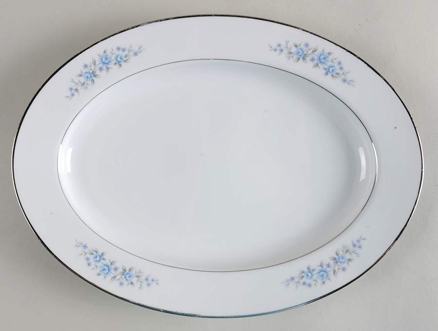 Charm 12" Oval Serving Platter by Rose (Japan)-1