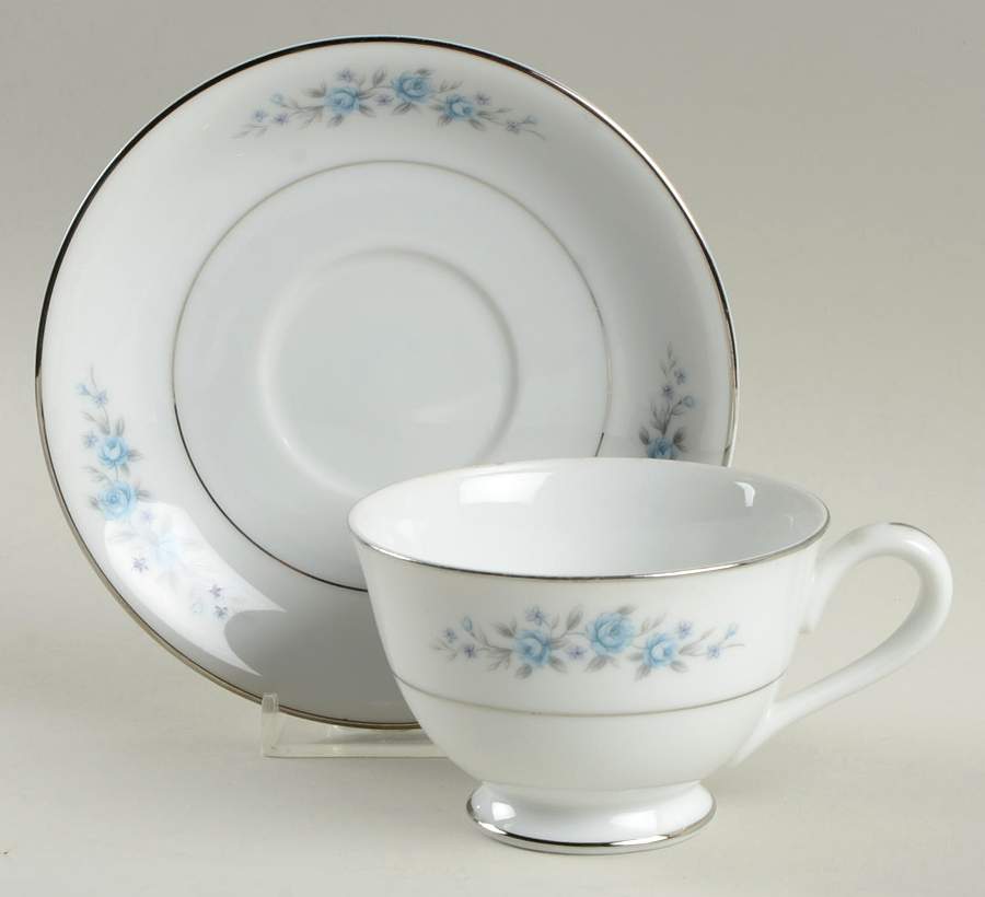 Charm Footed Cup & Saucer Set by Rose (Japan)-1